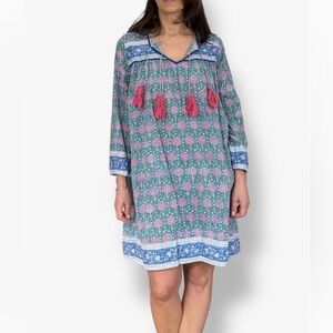 SZ Made in India Block Print Boho Summer Lounge Dress